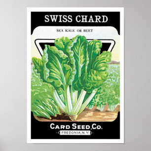 Vintages Saatgutverpackungs-Label Kunst, Schweiz S Poster