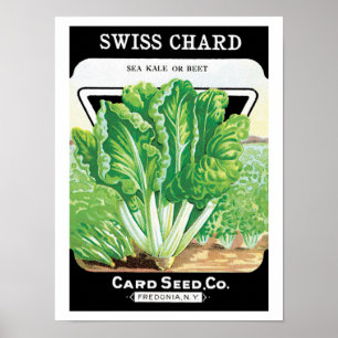 Vintages Saatgutverpackungs-Label Kunst, Schweiz S Poster