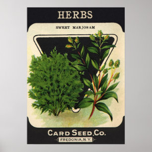 Vintages Saatgutverpackungs-Label Poster