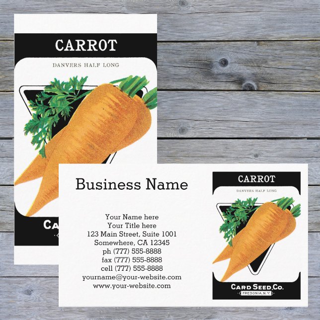 Vintages Saatgutverpackungslabel Art, Danvers Carr Visitenkarte (Von Creator hochgeladen)