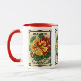 Vintages Saatgutverpackungslabel Art, Nasturtium-B Tasse