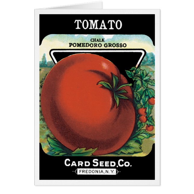 Vintages Saatgutverpackungslabel Art, Tomato Pomod (Vorne)