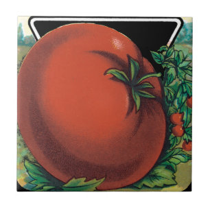 Vintages Saatgutverpackungslabel Art, Tomato Pomod Fliese
