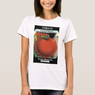 Vintages Saatgutverpackungslabel Art, Tomato Pomod T-Shirt