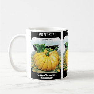 Vintages Saatpacketikett Art, Halloween Pumpkin Kaffeetasse