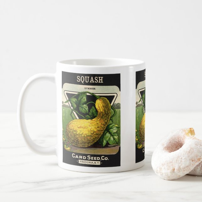 Vintages Saatpacketikett Kaffeetasse (Mit Donut)
