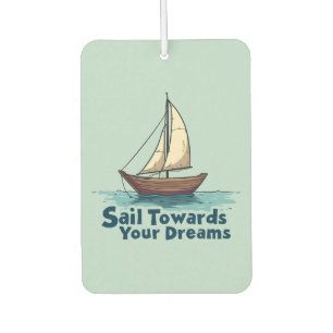 Vintages Sailboat Nautical Inspiration Zitat Autolufterfrischer