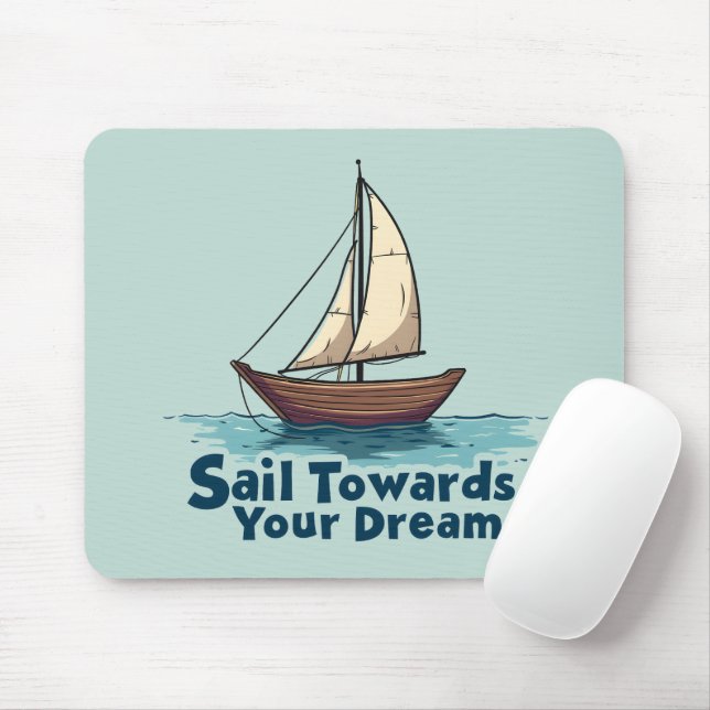 Vintages Sailboat Nautical Inspiration Zitat Mousepad (Mit Mouse)