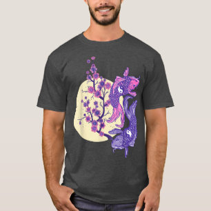 Vintages Sakura Kirschblossom mit kois T - Shirt