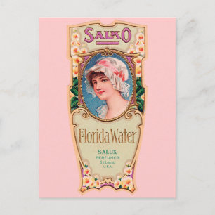 Vintages Salko Florida Water Parfüm Label Postkarte