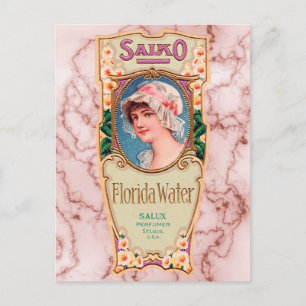 Vintages Salko Florida Water Parfüm Label Postkarte