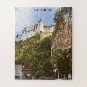 Vintages Salzburg Österreich Ausblick Puzzle