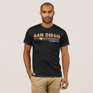 Vintages San Diego California Retro Sunset Streife T-Shirt