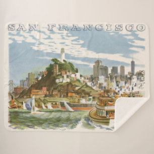 Vintages San Francisco Bay Travel Poster Ferryboat Sherpadecke