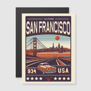 Vintages San Francisco City Classic Car, Kaliforni Magnetkarte
