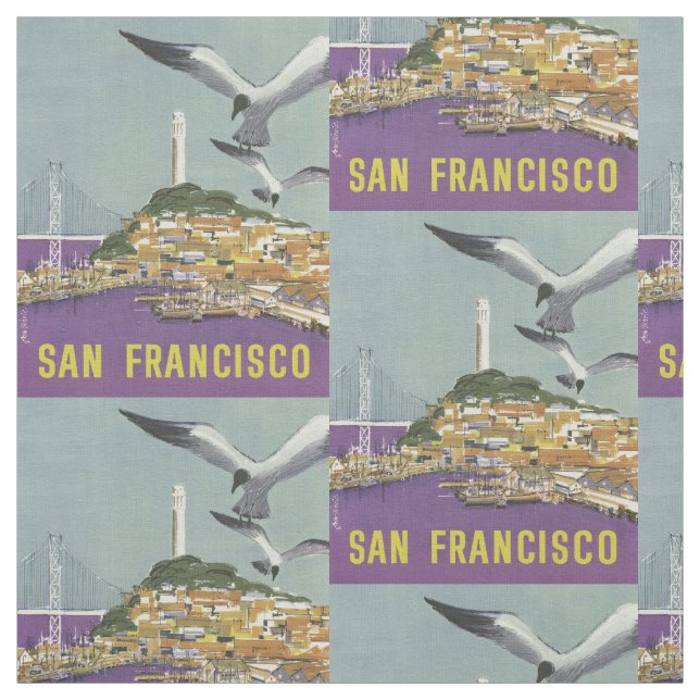 Vintages San Francisco-Gewebe Stoff (Muster)