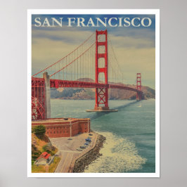 Vintages San Francisco Golden Gate Travel Poster