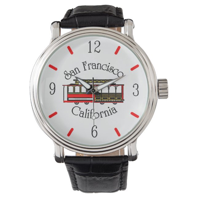 Vintages San Francisco Kabelauto Armbanduhr (Vorderseite)