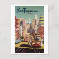 Vintages San Francisco Reiseplakat Postkarte