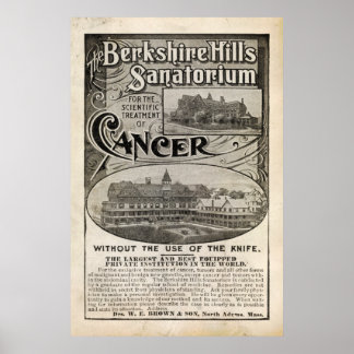 Vintages Sanatorium Beihilfe aus dem Jahr 1899 Poster
