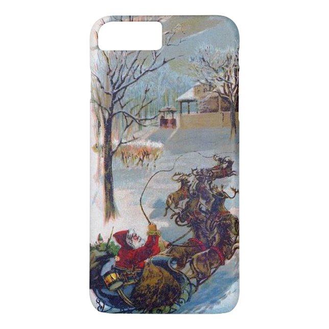 Vintages Sanktsleigh-Weihnachten Case-Mate iPhone Hülle (Rückseite)