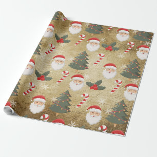 Vintages Santa Claus Muster Geschenkpapier