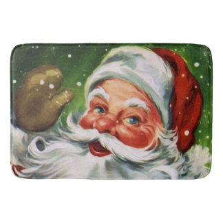 Vintages Santa Face 1 Badematte