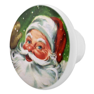 Vintages Santa Face 1 Keramikknauf