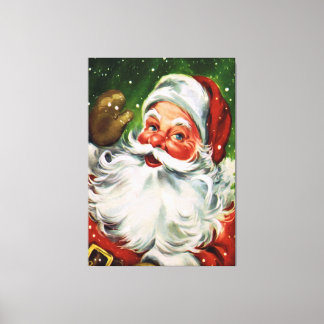 Vintages Santa Face 1 Leinwanddruck