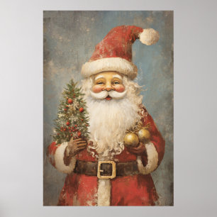 Vintages Santa Not leidendes Poster
