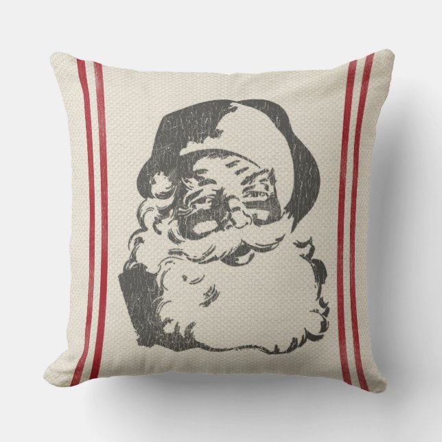 Vintages Santa Pillow Kissen (Vorderseite)