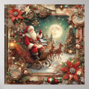 Vintages Santa Poster