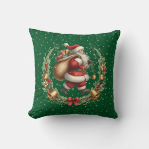 Vintages Santa Throw Kissen
