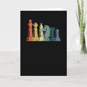 Vintages Schach-T-Shirt Retro-Schachdesign - Schac Karte