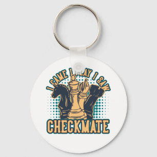 Vintages Schachmatt-Zitat Schlüsselanhänger