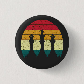 Vintages Schachstück Button