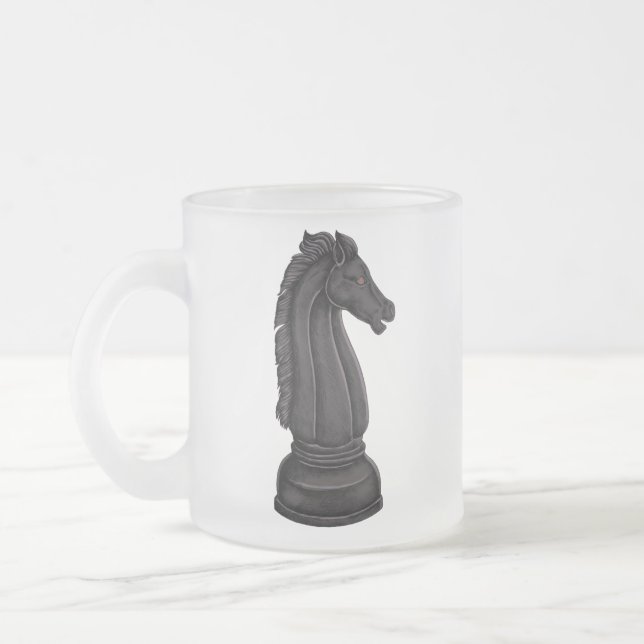 Vintages Schachstück Mattglastasse (Links)