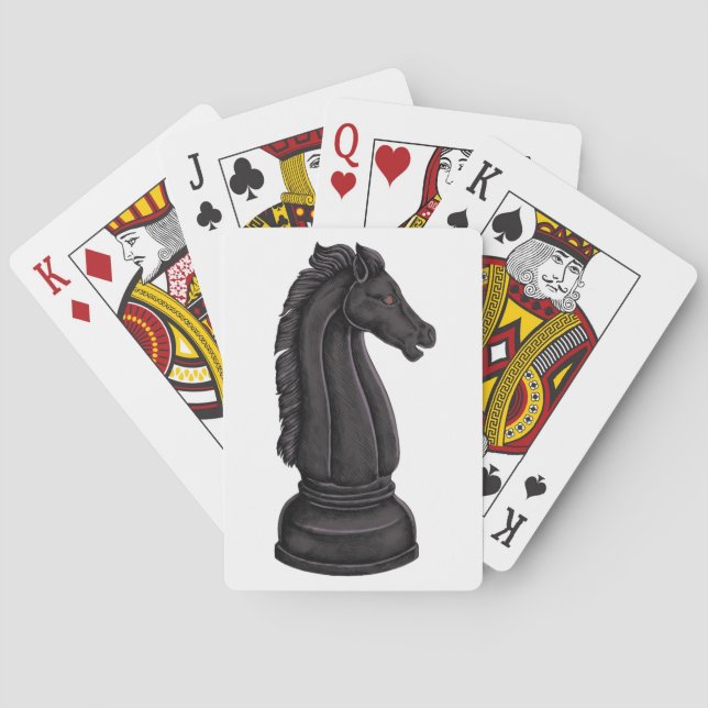 Vintages Schachstück Spielkarten (Rückseite)