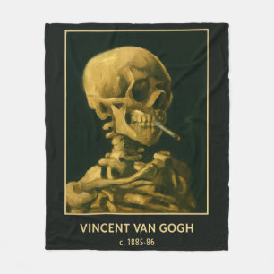 Vintages Schädelrauchen - Einzigartiger Van Gogh I Fleecedecke