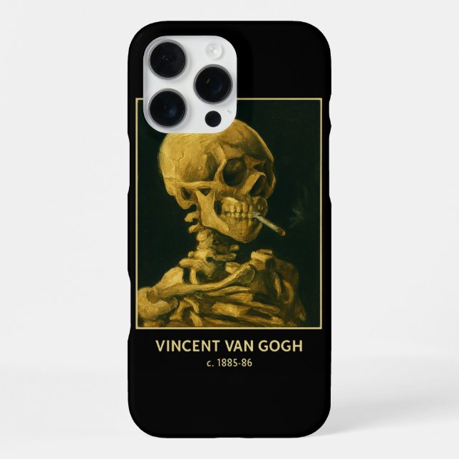Vintages Schädelrauchen - Einzigartiger Van Gogh I iPhone Hülle (Rückseite)