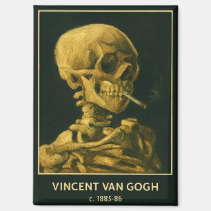 Vintages Schädelrauchen - Einzigartiger Van Gogh I Magnet