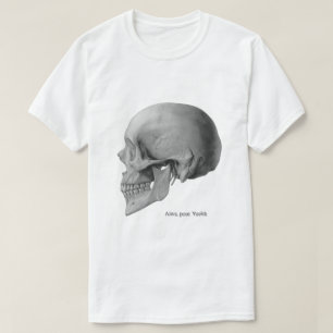 Vintages Schädelseite Hamlet-Illustrationst-shirt T-Shirt