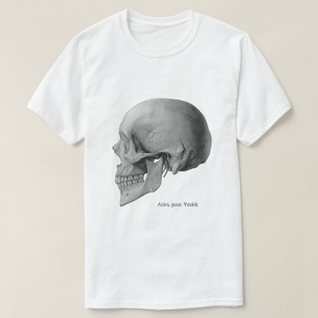 Vintages Schädelseite Hamlet-Illustrationst-shirt T-Shirt (Design vorne)