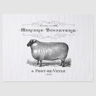 Vintages Schaf-Anzeigen-Gewebe Seidenpapier