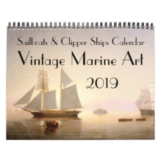 Vintages Scherer-Schiffs-Segelboot Yachts Kalender