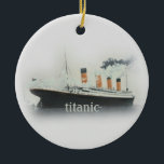 Vintages Schiff Titanic Ocean Liner Keramik Ornament<br><div class="desc">Vintage Titanic Ocean Liner Ship Ornament. Vintages Gedenken Keepake RMS Titanic Ornament.</div>
