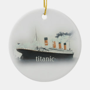 Vintages Schiff Titanic Ocean Liner Keramik Ornament