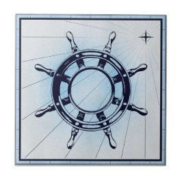 Vintages Schiffrad Fliese