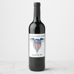 Vintages Schild-rote weiße blaue amerikanische Weinetikett