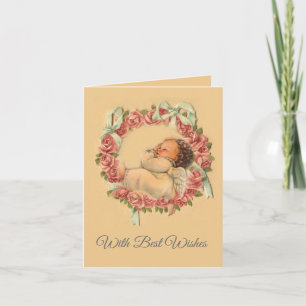 Vintages Schlafbaby Angel Valentine Feiertagskarte